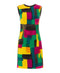 Vibrant yet classy stretch-fabric dress flatters your silhouette