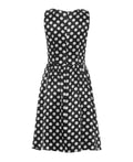 Polka-dot dress with fit-and-flare silhouette