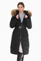 Simple and stylish belted down coat