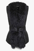 Chic vest with luxurious Tibetan fur